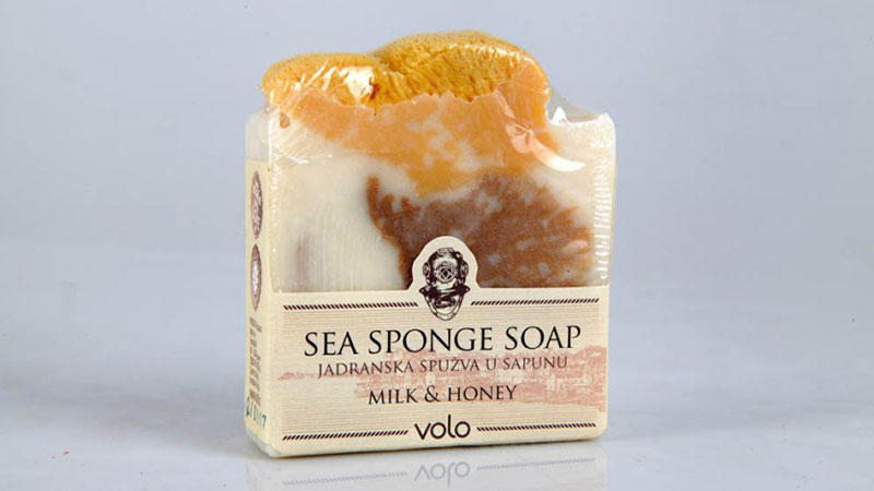 sea sponge soaps with milk and honey